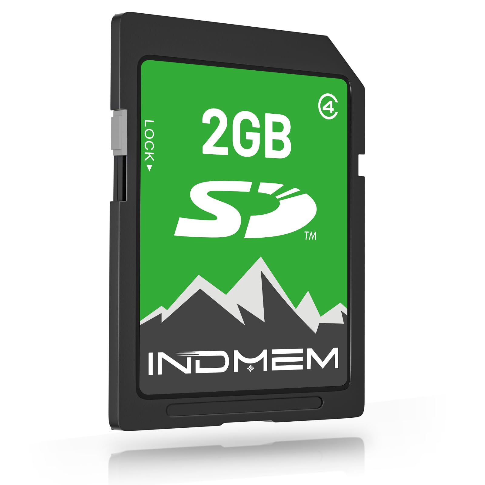 INDMEM 2GB SD Card, 2GB Class 4 Flash Memory Card 2G SLC Standard Secure Digital Cards for Old Digital Camera and Trail Camera(1Pack/2Pack)