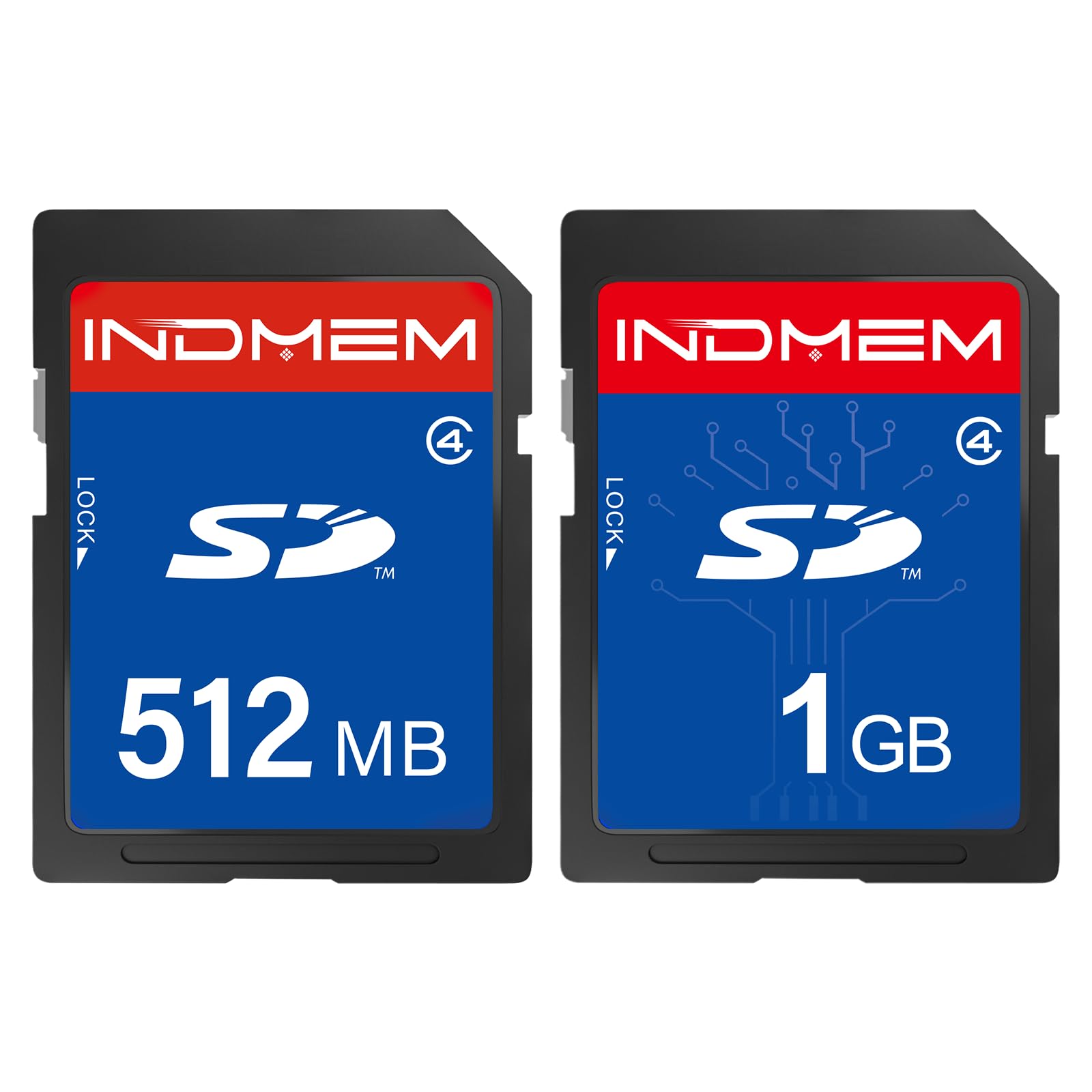 SD Card 512MB+1GB,Class 4 Flash Memory Card 1GB MLC Standard Secure Digital Cards Camera Cards