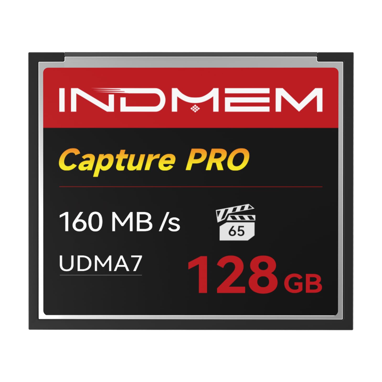 CF Card 128GB Memory Card High Speed UDMA Up to 160MB/s Camera Cards Designed for Photographers & Videographers,Support High-Speed Continuous Shooting or 4K Video Recording (Black-128G)