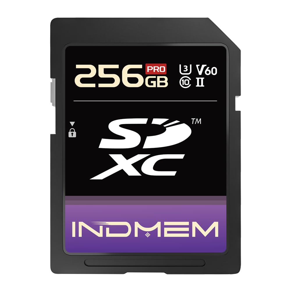 256GB UHS-II V60 SDXC SD Card U3, High Speed Memory Card Max Read 280MB/s for Professional Camera 4K/6K Video Recording